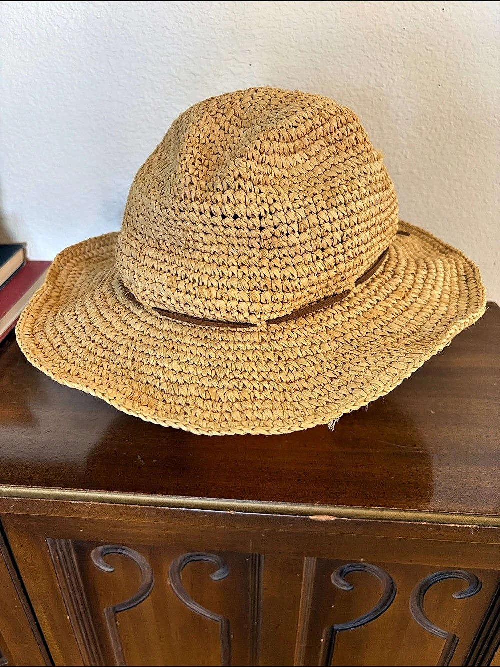 Scala Raffia Wire Brim Sun Garden Hat